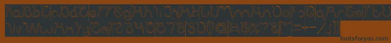 Ocean Free Hollow Inverse Font – Black Fonts on Brown Background