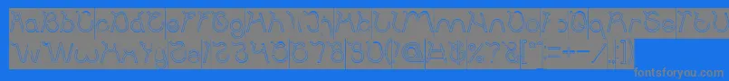 Ocean Free Hollow Inverse Font – Gray Fonts on Blue Background