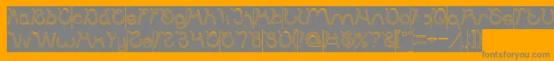 Ocean Free Hollow Inverse Font – Gray Fonts on Orange Background