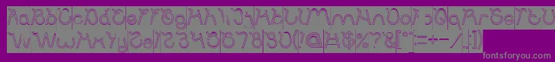 Ocean Free Hollow Inverse Font – Gray Fonts on Purple Background