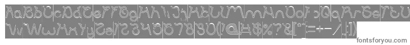 Ocean Free Hollow Inverse Font – Gray Fonts on White Background