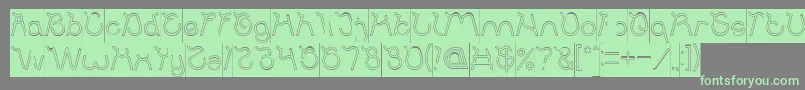 Ocean Free Hollow Inverse Font – Green Fonts on Gray Background