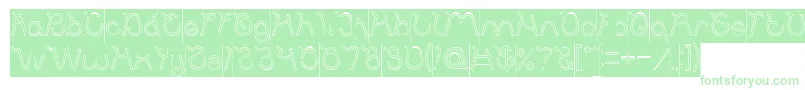 Ocean Free Hollow Inverse Font – Green Fonts on White Background