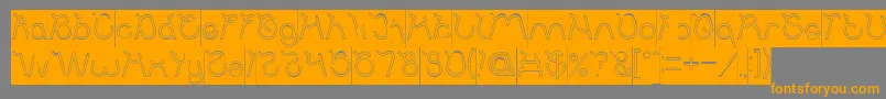 Ocean Free Hollow Inverse Font – Orange Fonts on Gray Background