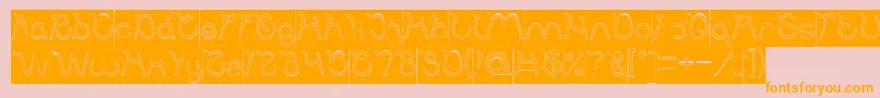 Ocean Free Hollow Inverse Font – Orange Fonts on Pink Background