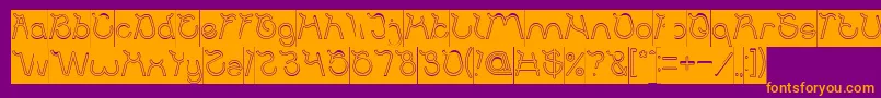 Ocean Free Hollow Inverse Font – Orange Fonts on Purple Background