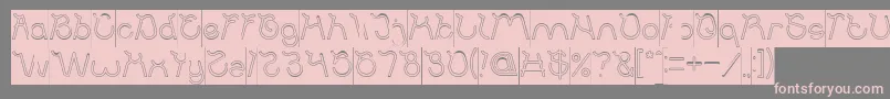 Ocean Free Hollow Inverse Font – Pink Fonts on Gray Background