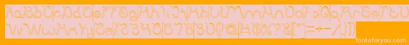 Ocean Free Hollow Inverse Font – Pink Fonts on Orange Background