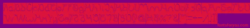 Ocean Free Hollow Inverse Font – Red Fonts on Purple Background