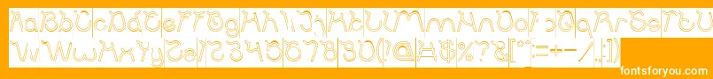 Ocean Free Hollow Inverse Font – White Fonts on Orange Background