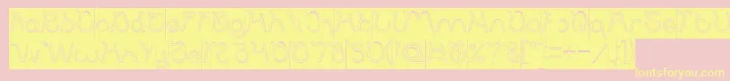 Weitere Informationen zur Ocean Free Hollow Inverse-Schriftart Ocean Free Hollow Inverse-Schriftart – Gelbe Schriften auf rosa Hintergrund