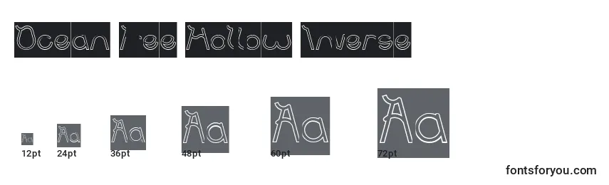 Ocean Free Hollow Inverse Font Sizes