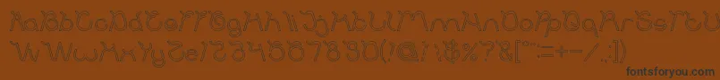 Ocean Free Hollow Font – Black Fonts on Brown Background