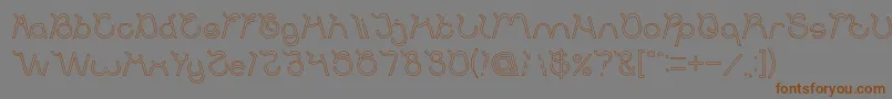Ocean Free Hollow Font – Brown Fonts on Gray Background