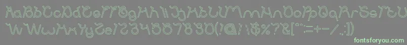Ocean Free Hollow Font – Green Fonts on Gray Background