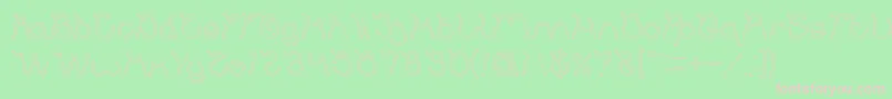 Ocean Free Hollow Font – Pink Fonts on Green Background