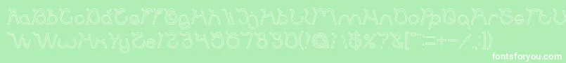 Ocean Free Hollow Font – White Fonts on Green Background