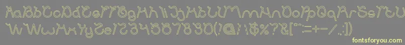 Ocean Free Hollow Font – Yellow Fonts on Gray Background
