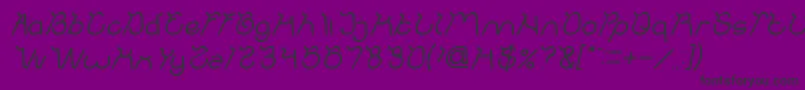 fuente Ocean Free Italic – Fuentes Negras Sobre Fondo Morado