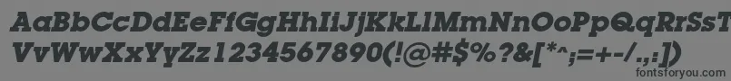 Шрифт LugacBolditalic – чёрные шрифты на сером фоне