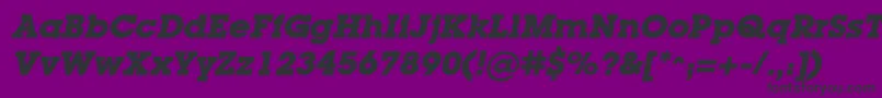 LugacBolditalic-Schriftart – Schwarze Schriften auf violettem Hintergrund