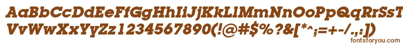 LugacBolditalic Font – Brown Fonts on White Background