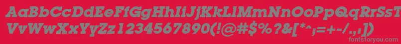 LugacBolditalic Font – Gray Fonts on Red Background