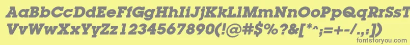 LugacBolditalic Font – Gray Fonts on Yellow Background