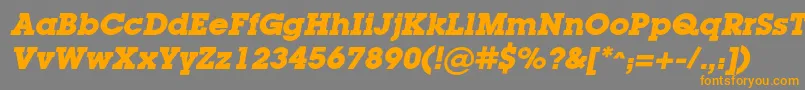 LugacBolditalic Font – Orange Fonts on Gray Background