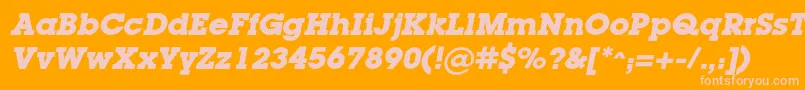 LugacBolditalic Font – Pink Fonts on Orange Background