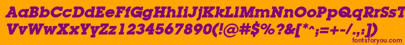 LugacBolditalic Font – Purple Fonts on Orange Background