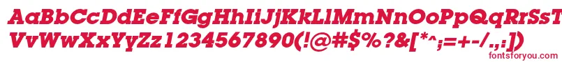 LugacBolditalic Font – Red Fonts on White Background