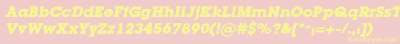 LugacBolditalic Font – Yellow Fonts on Pink Background