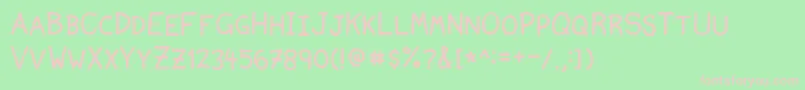 NvscriptSc Font – Pink Fonts on Green Background