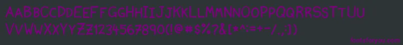 Fonte NvscriptSc – fontes roxas em um fundo preto