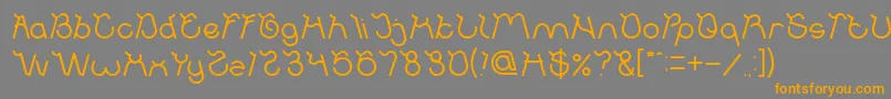 Ocean Free-Schriftart – Orangefarbene Schriften auf grauem Hintergrund