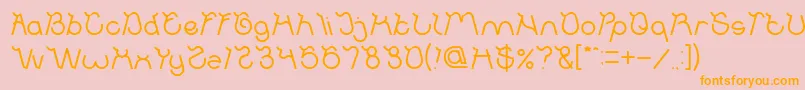 Ocean Free Font – Orange Fonts on Pink Background