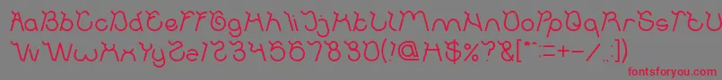 Ocean Free Font – Red Fonts on Gray Background