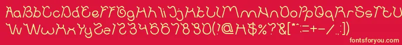 Ocean Free Font – Yellow Fonts on Red Background