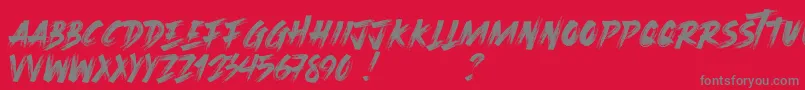 Ocean Rush DEMO Font – Gray Fonts on Red Background