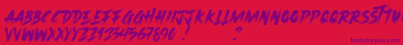 Ocean Rush DEMO Font – Purple Fonts on Red Background