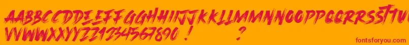 Ocean Rush DEMO Font – Red Fonts on Orange Background