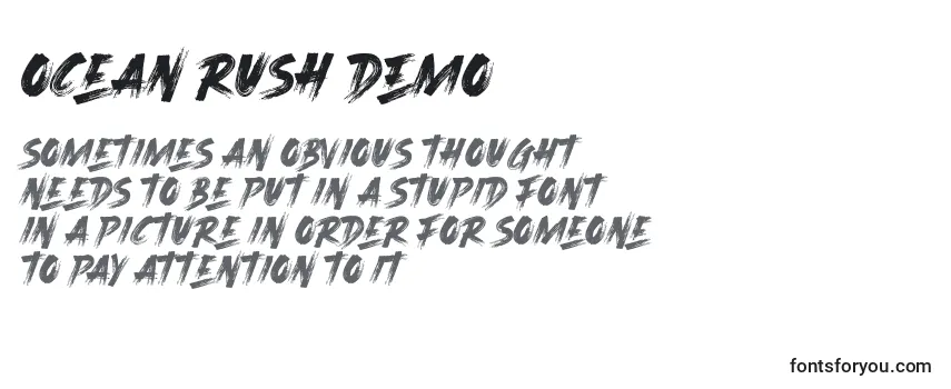 Review of the Ocean Rush DEMO Font