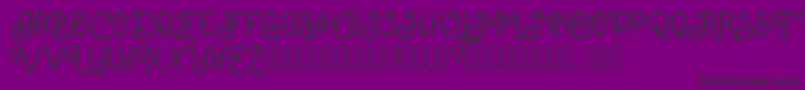 Шрифт Oceania Demo – чёрные шрифты на фиолетовом фоне