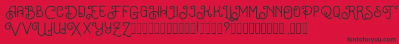 Oceania Demo Font – Black Fonts on Red Background