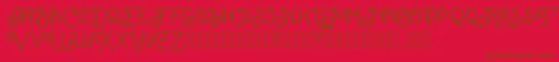 Шрифт Oceania Demo – коричневые шрифты на красном фоне