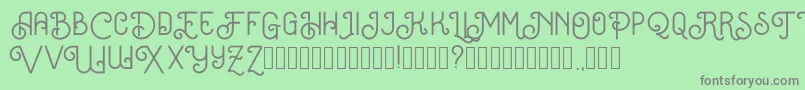 Oceania Demo Font – Gray Fonts on Green Background