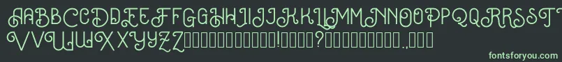 フォントOceania Demo – 黒い背景に緑の文字