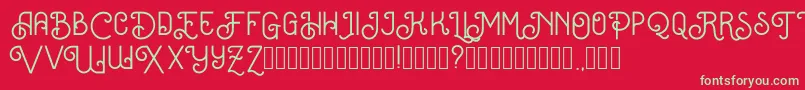 Oceania Demo Font – Green Fonts on Red Background