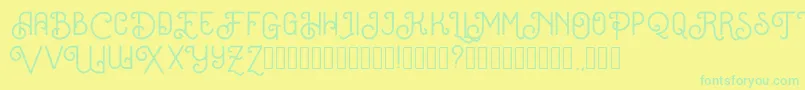 Więcej informacji o czcionce Oceania Demo Czcionka Oceania Demo – zielone czcionki na żółtym tle
